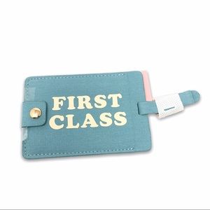 NWT ban.do 'First Class' Blue Getaway Luggage Tag
